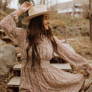 Pink floral dress (brand new)